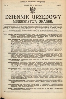 Dziennik Urzędowy Ministerstwa Skarbu. 1922, nr 18