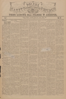 Gazeta Polska Chicago : pismo ludowe dla Polonii w Ameryce. R.32, 1904, No. 7