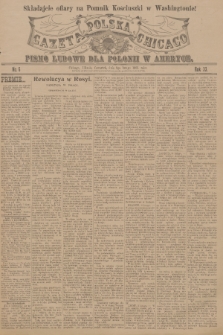 Gazeta Polska Chicago : pismo ludowe dla Polonii w Ameryce. R.33, 1905, No. 6