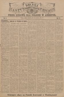 Gazeta Polska Chicago : pismo ludowe dla Polonii w Ameryce. R.33, 1905, No. 14