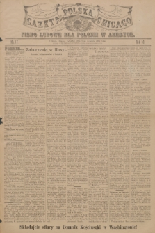 Gazeta Polska Chicago : pismo ludowe dla Polonii w Ameryce. R.33, 1905, No. 17