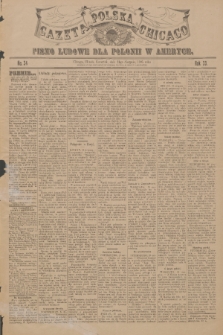 Gazeta Polska Chicago : pismo ludowe dla Polonii w Ameryce. R.33, 1905, No. 34