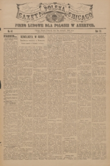 Gazeta Polska Chicago : pismo ludowe dla Polonii w Ameryce. R.33, 1905, No. 45