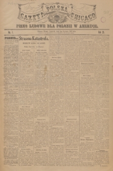Gazeta Polska Chicago : pismo ludowe dla Polonii w Ameryce. R.35, 1907, No. 1