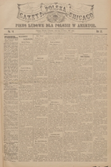 Gazeta Polska Chicago : pismo ludowe dla Polonii w Ameryce. R.35, 1907, No. 14
