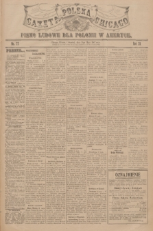 Gazeta Polska Chicago : pismo ludowe dla Polonii w Ameryce. R.35, 1907, No. 22
