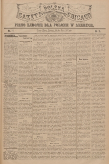 Gazeta Polska Chicago : pismo ludowe dla Polonii w Ameryce. R.35, 1907, No. 27