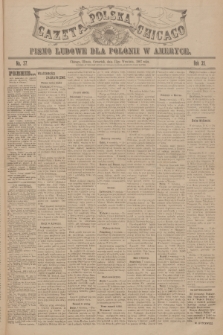 Gazeta Polska Chicago : pismo ludowe dla Polonii w Ameryce. R.35, 1907, No. 37