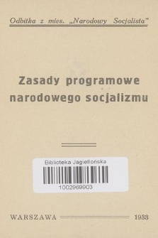 Zasady programowe narodowego socjalizmu
