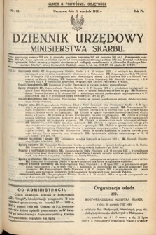 Dziennik Urzędowy Ministerstwa Skarbu. 1922, nr 23