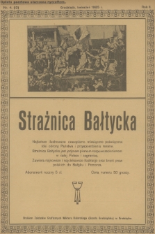 Strażnica Bałtycka : centralny organ wojaków i oficerów rezerwy na Pomorzu. R.2, 1925, nr 4