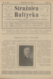 Strażnica Bałtycka : centralny organ powstańców i wojaków i oficerów rezerwy na Pomorzu. R.3, 1926, nr 5