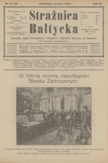 Strażnica Bałtycka : centralny organ powstańców i wojaków i oficerów rezerwy na Pomorzu. R.3, 1926, nr 8