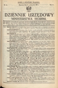 Dziennik Urzędowy Ministerstwa Skarbu. 1922, nr 25
