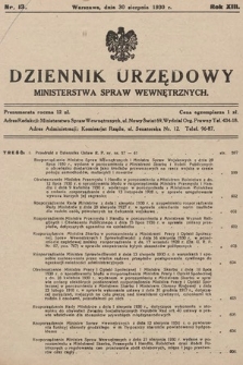 Dziennik Urzędowy Ministerstwa Spraw Wewnętrznych. 1930, nr 13