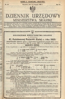 Dziennik Urzędowy Ministerstwa Skarbu. 1922, nr 26