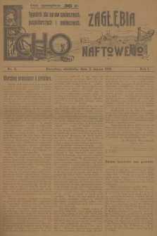 Echo Zagłębia Naftowego : tygodnik dla spraw społecznych, gospodarczych i politycznych. R.1, 1929, nr 2