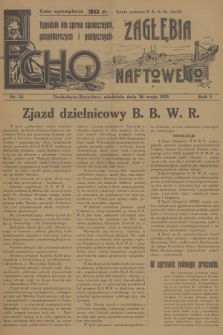 Echo Zagłębia Naftowego : tygodnik dla spraw społecznych, gospodarczych i politycznych. R.1, 1929, nr 14