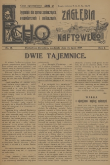 Echo Zagłębia Naftowego : tygodnik dla spraw społecznych, gospodarczych i politycznych. R.1, 1929, nr 21