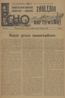 Echo Zagłębia Naftowego : tygodnik dla spraw społecznych, gospodarczych i politycznych. R.1, 1929, nr 23