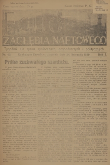 Echo Zagłębia Naftowego : tygodnik dla spraw społecznych, gospodarczych i politycznych. R.1, 1929, nr 40