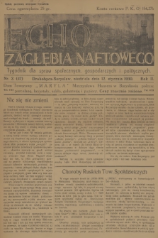 Echo Zagłębia Naftowego : tygodnik dla spraw społecznych, gospodarczych i politycznych. R.2, 1930, nr 2
