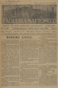 Echo Zagłębia Naftowego : tygodnik dla spraw społecznych, gospodarczych i politycznych. R.2, 1930, nr 5