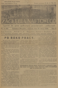 Echo Zagłębia Naftowego : tygodnik dla spraw społecznych, gospodarczych i politycznych. R.2, 1930, nr 8
