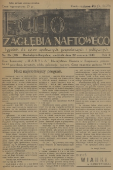 Echo Zagłębia Naftowego : tygodnik dla spraw społecznych, gospodarczych i politycznych. R.2, 1930, nr 25