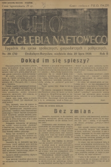 Echo Zagłębia Naftowego : tygodnik dla spraw społecznych, gospodarczych i politycznych. R.2, 1930, nr 29