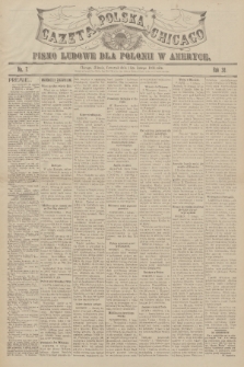 Gazeta Polska Chicago : pismo ludowe dla Polonii w Ameryce. R.36, 1908, No. 7