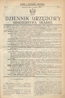 Dziennik Urzędowy Ministerstwa Skarbu. 1923, nr 1