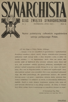 Synarchista : głos Związku Synarchicznego. R.3, 1928, nr 4