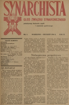 Synarchista : głos Związku Synarchicznego poświęcony budzeniu myśli i sumienia społecznego. R.9, 1934, nr 3