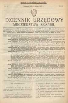 Dziennik Urzędowy Ministerstwa Skarbu. 1923, nr 3