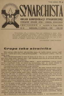 Synarchista : organ Konfederacji Synarchicznej poświęcony budzeniu myśli i sumienia społecznego. R.14, 1939, nr 12