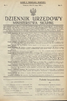 Dziennik Urzędowy Ministerstwa Skarbu. 1923, nr 4