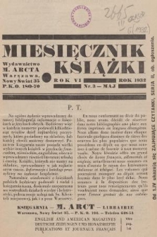 Miesięcznik Książki. R.6, 1932, nr 3