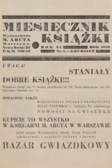 Miesięcznik Książki. R.6, 1932, nr 5