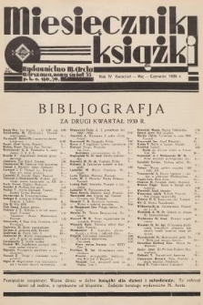Miesięcznik Książki. R.4, 1930, kwiecień-czerwiec