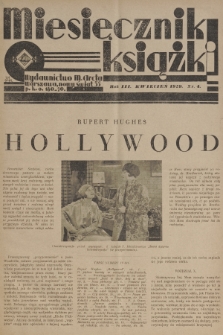 Miesięcznik Książki. R.3, 1929, nr 4