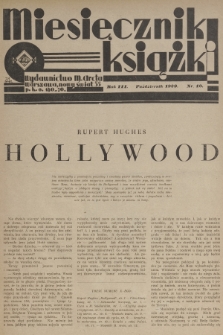 Miesięcznik Książki. R.3, 1929, nr 10