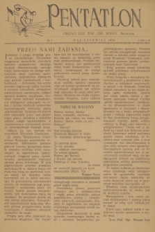 Pentatlon : organ ZOZ. ZNP. ZSP. WSWF. Wrocław. 1956, nr 3