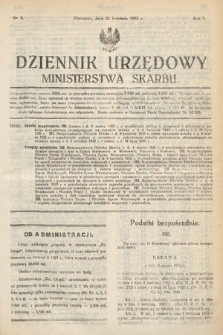Dziennik Urzędowy Ministerstwa Skarbu. 1923, nr 8
