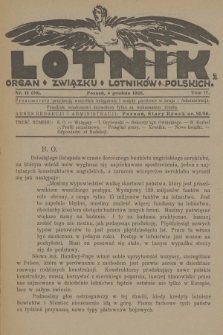 Lotnik : organ Związku Lotników Polskich. T.4, 1926, nr 11 (70)