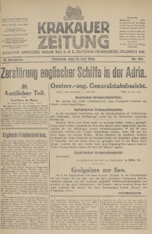 Krakauer Zeitung : zugleich amtliches Organ des K. U. K. Festungs-Kommandos. 1916, nr 191