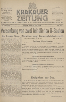 Krakauer Zeitung : zugleich amtliches Organ des K. U. K. Festungs-Kommandos. 1916, nr 201