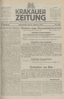 Krakauer Zeitung : zugleich amtliches Organ des K. U. K. Festungs-Kommandos. 1916, nr 284