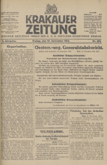 Krakauer Zeitung : zugleich amtliches Organ des K. U. K. Festungs-Kommandos. 1916, nr 321