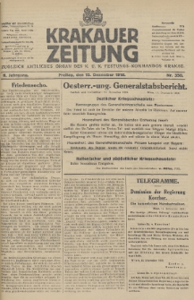 Krakauer Zeitung : zugleich amtliches Organ des K. U. K. Festungs-Kommandos. 1916, nr 350